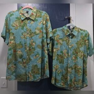 Floral Green Matching Shirts For Besties or Couples
